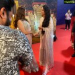 Navya Nair Instagram - Vanitha film awards ... meeting this dream girl .. all time fav , @madhuridixitnene ... fan girl moment .. such a humble person ..