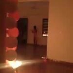 Navya Nair Instagram - I was not only surprised bt literally in tears ... my pirannal (nakshatram pirannal).. surprise by achan amma my jaaan sai , sandhya and keerthana .. it was such a normal day till 8 pm tonight.. its been years tat i only celebrate birthday tats oct 14 , bt my lil sai wanted this today .. din know tat achan and amma are coming .. i was totally in teaching mood fr sais mid term (maths exam )😂😂😂.. decorations wer done by sandhya in upstairs , i was getting annoyed with sai fr going upstairs all the time without listening to my maths lessons .. thanking almighty ...