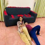 Navya Nair Instagram - When kiddo surprised with his love with the bouquet of flowers which i received in the morning function .. i was damn tired aft dancing bt u made my day my heart ... love u loads ..