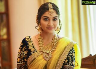 Neelima Rani Instagram - Stay home! Stay safe! ❤️ MUA @sparkleshine_bridalstudio Captured by @rahulravindran Outfit by @uttara_trulyurs Jewellery @new_ideas_fashions #lehenga #bridalmakeup #actress #photoshoot