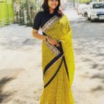 Neelima Rani Instagram – Capturing happy moments  because life is beautiful 🥰
Happy me in a @thanvie_couture saree☺️
