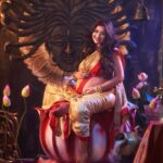 Neelima Rani Instagram - SHE! The mother,The creator,The lover,The goddess.SHE is the purest form of love ❤️ Happy karthigai deepam 😇 My first every #maternityphotography by an amazing team Makeup - @jeevithamakeupartistry Costume- @zol_studio Camera- @rprasanavenkatesh Art director - @ravi.pandian.5 Styling - @subikanifabint #pregnancy #actor #makeup #photo #happy #blessed