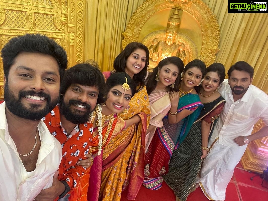 Neelima Rani Instagram - From the sets of #endrendrumpunnagai kalyanam nadakuma nadakadhaaa??? #zeetamil #serial #actors Iām so proud of my team ššš