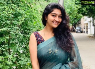 Neelima Rani Instagram - The smell of a new handloom saree always grabs my love n attention ❤️❤️❤️ thank you @riyashcollections_sjc for this beautiful mangalagiri and @daffodildesigns_nagercoil for the pretty blouse 🥰🥰