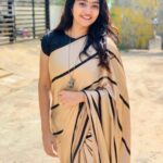 Neelima Rani Instagram – Saree my favourite attair 🥰🥰🥰 Thank you @drape.moda for this beautiful saree n blouse!