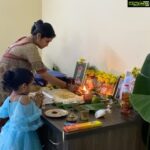 Neelima Rani Instagram - When the junior takes charge of the ayudha Pooja celebrations 😍😍😍 Aditi chanting slokas 🥰 happy ayudha pooja sago’s 🤗❤️ #mom #daughter #influencer #divine #goals #actress