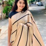 Neelima Rani Instagram – Saree my favourite attair 🥰🥰🥰 Thank you @drape.moda for this beautiful saree n blouse!