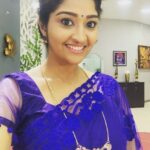 Neelima Rani Instagram - Thank you @magizhamcollections for this pretty saree!! Blue love 😍