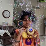 Neelima Rani Instagram - @riokidsshoppy Aditi was so happy playing with the goodies which you have sent her 🥰 I totally appreciate your efforts dear! All the best 🤗 bubble camera,watch,dinner set, projector!
