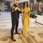 Neetu Chandra Instagram - A bigg laugh on trying to be serious with my Co-Star Champion and humble @michaelbisping_ 😁 I know most of you are big fans of Michael... he is a former UFC Middleweight Champion, a former Cage Rage Light Heavyweight Champion and The Ultimate Fighter 3 Light Heavyweight tournament winner.  Last evening at @Sonypictures Studio Premier #neverbackdownrevolt #action #mma #taekwondo #martialarts film ❤🙏 MUST WATCH Sony Pictures Studios