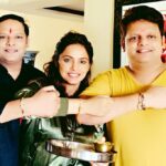 Neetu Chandra Instagram - Rakshabandhan is an occasion that celebrate the protection and bond between 2 siblings. Today we promised each other to be the protectors & support systems for each other and so we tied rakhi's for each other. Thank you both for always being my pillars of strength 🥰 #HappyRakshaBandhan @nitinchandrabihar @aabhishekchandraa