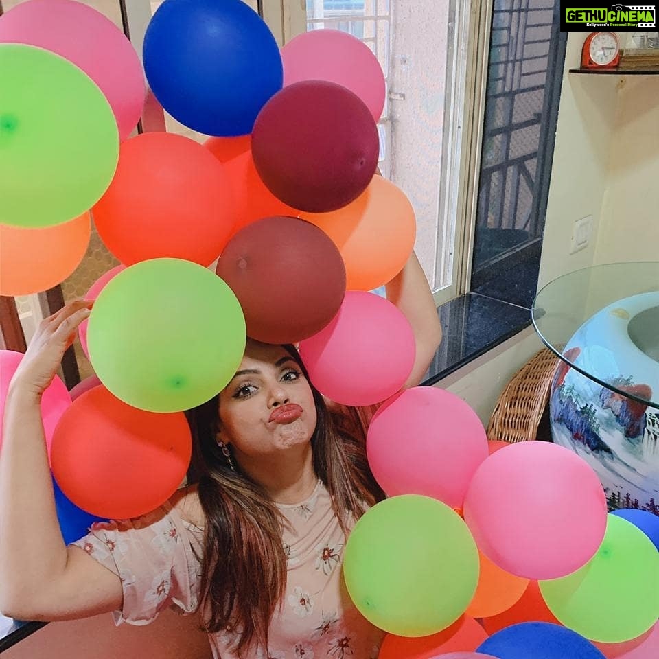 Neetu Chandra Instagram - Mom and her love, comes in the form of colorful balloons too!Since I came back after long, She got the whole house decorated... β€π #unconditionallove #mothers I LOVE YOU MOM πβ€π Mumbai, Maharashtra