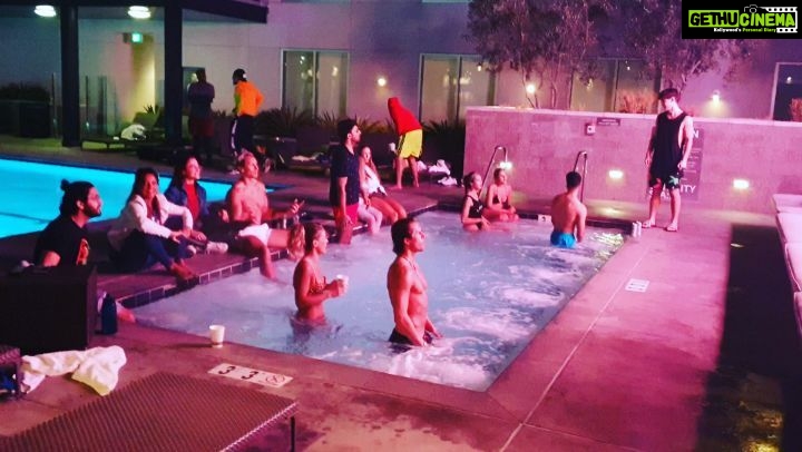 Neetu Chandra Instagram - Watching the #NBA game between @warriors and @raptors by the pool with my dear friends @tonysurphman @tetianagaidar @sumitupnyc #peterstone @fitxkendall and many more.. What a fight... let the best win ❤ Hollywood Boulevard