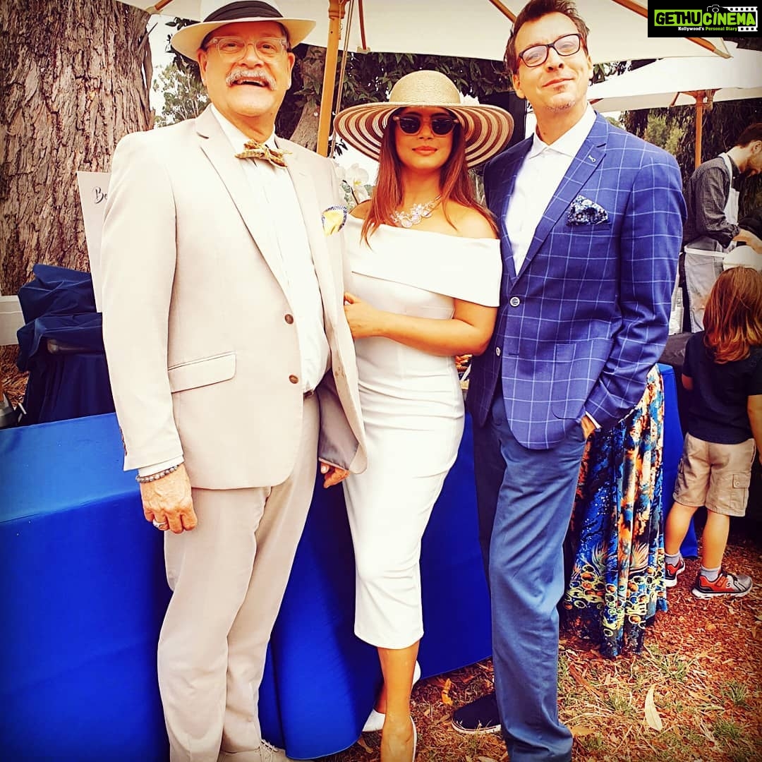 Neetu Chandra Instagram - At the fund raising for #teencanceramerica s #event ❤😘🙏 @harryhudson it was lovely meeting you again. Thank you, all of you 🙏😘 Will Rogers State Historic Park