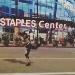 Neetu Chandra Instagram - Come follow me ❤ While they practice inside the stadium, I #kick outside 😘🥰 #gamenight 😘 #taekwondo #fitnessfreaks #losangeles Nothing serious , just fun!