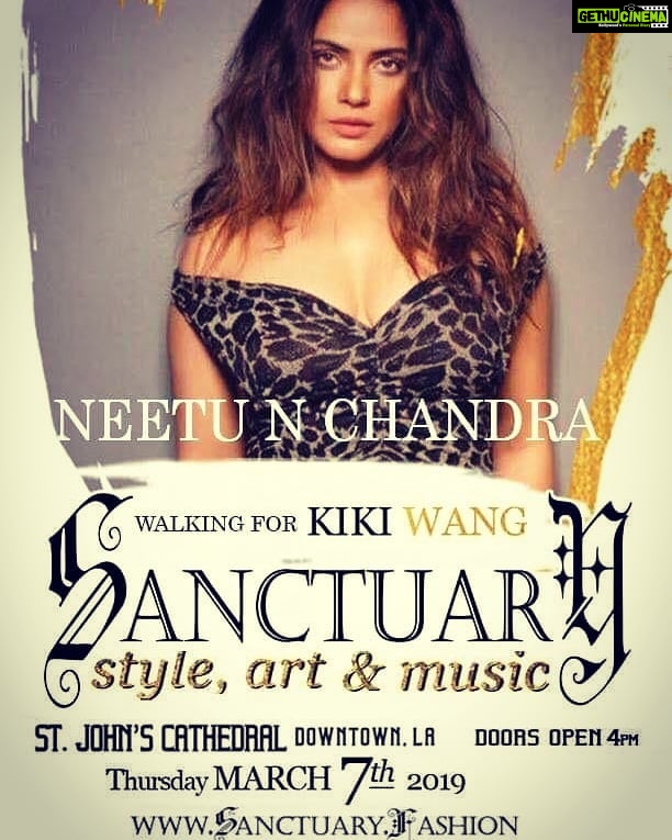Neetu Chandra Instagram - I am thrilled to be walking for Kiki Wang fashion show at #fashionsanctuary Week March 7th! Tickets www.sanctuary.fashion use discount code neetuchandra Los Angeles, California