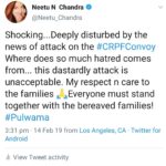 Neetu Chandra Instagram - 😣🙏🙏🙏🙏 #pulwama I feel #helpless Where does so much #hatred comes from 😔