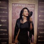 Neetu Chandra Instagram - Name a better combo than a black dress and a karaoke night! 🖤 #Karaoke #KaraokeNight #NCGirlSquad #Music #KaraokeParty #SundayMood