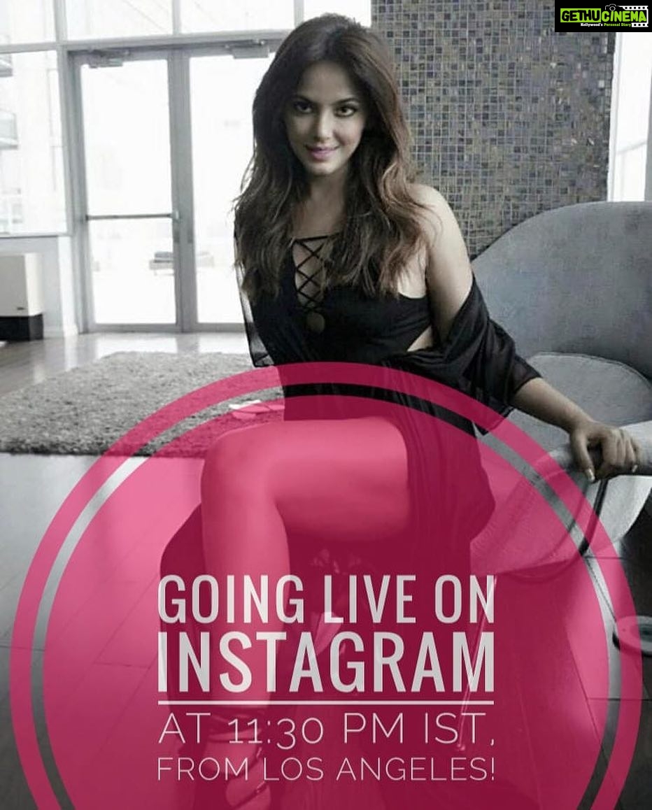 Neetu Chandra Instagram - Hey people! Going Live on Instagram at 11:30 PM tonight, IST, all the way from Los Angeles!