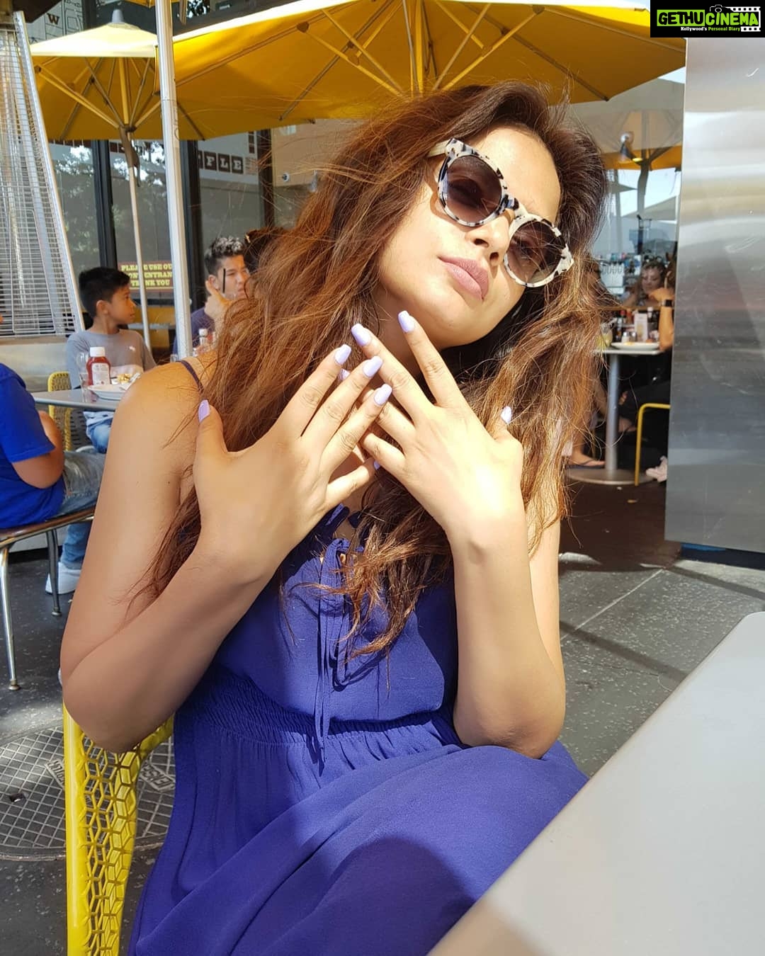 Neetu Chandra Instagram - What do you think of my nail polish ? #happiness #love #satisfaction #fashionista #lavendernails !! 😘😘😘 Los Angeles, California