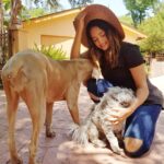 Neetu Chandra Instagram - If you bow down in #Love , everyone loves you back !! The 2 beautiful ones around me !! #luna n #ama God Bless 😘🤗🙏 Beverly Hills, California