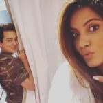 Neetu Chandra Instagram - The peeping Doll @polatteu !! You are a darling 😙🤗 #fashiondesigner #stylistlife #creative 😍❤ Pol' Atteu Haute Couture Beverly Hills