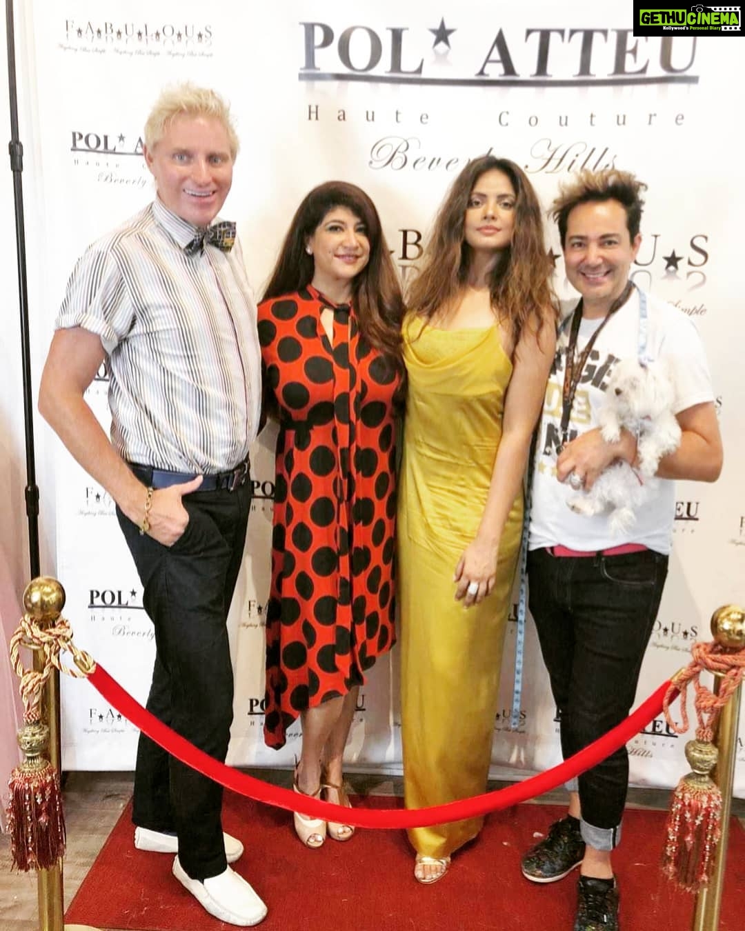 Neetu Chandra Instagram - Had a Great time shooting with @reshmadordi today , can't wait for the show ! Thank you so much for the warm welcome 🙏😇🤗😍 awesome two @polatteu n @patriksimpson love you both ❤ #Xavierothon you are the Best 😘🤗 Pol' Atteu Haute Couture Beverly Hills