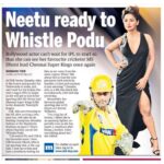 Neetu Chandra Instagram - Now, I can't wait to reach my favourite place n lovely audience #Chennai n whistle with all of you for our supera dupera team #CSK #cricket #sport n #fitness on my mind n Heart. Today s #Midday talks about it. #Mumbai #RhitiSports 😁😊