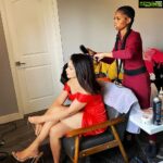 Neetu Chandra Instagram – Getting there ❤ #Markima #makeup #hair ❤ @xavierothon ❤ #behindthescenes #onset #highfashion #Bollywood #actor #actorslife @narsissist 🤗 pictures by @tuhanbediphotography 😊 Los Angeles, California
