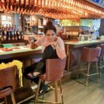 Neetu Chandra Instagram - Comfort zone #Sportsbar #blackcoffee off to #Kyrgyzstan 4m #Delhi #Airport I am high on life,don't need 2 drink !! Nothing distracts Me 😊😁😘❤