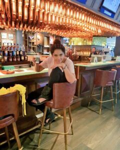 Neetu Chandra Instagram - Comfort zone #Sportsbar #blackcoffee off to #Kyrgyzstan 4m #Delhi #Airport I am high on life,don't need 2 drink !! Nothing distracts Me 😊😁😘❤