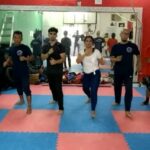 Neetu Chandra Instagram – Had so much fun at #MMACombatFitnessSystem today! Hard work and dedication is key! 😊👊#MartialArts #DropKick