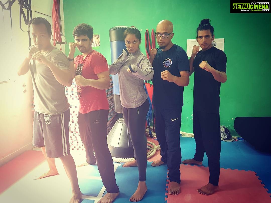 Neetu Chandra Instagram - And the #Taekwondo practise with my #Martialartists today !! We the #Fighters #Ladaaku preparations starts !!
