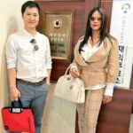 Neetu Chandra Instagram – It s a huge responsibility as Brand Ambassador of #Taekwondo of India! Thank you #Masterlee #ConsulGeneralSoungeunKim #Prabhakarsharan 🙏😊