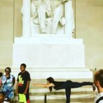 Neetu Chandra Instagram - Yoga is must! #DCDiaries #Yoga #LincolnMemorial #USATrip