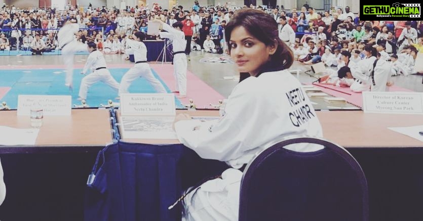 Neetu Chandra Instagram - Hello from the center of the action! #KoreanTaekwondoChampionship #DCDiaries #USATrip #Day3