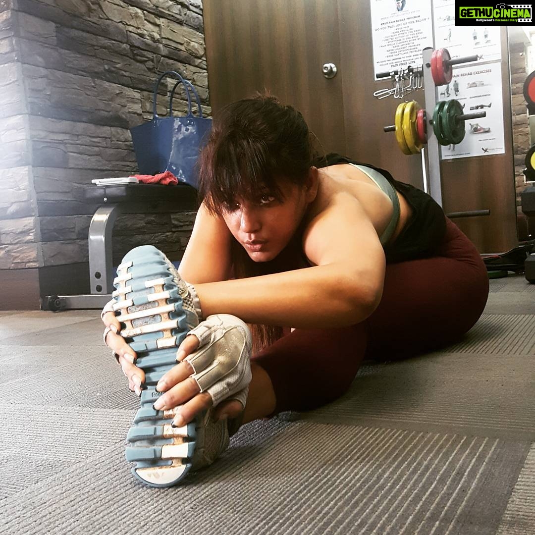Neetu Chandra Instagram - Today at the #gym #legs #stretching #Taekwondo #yoga