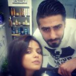 Neetu Chandra Instagram - Bilal, doing my hair n I love the styles he does... lol