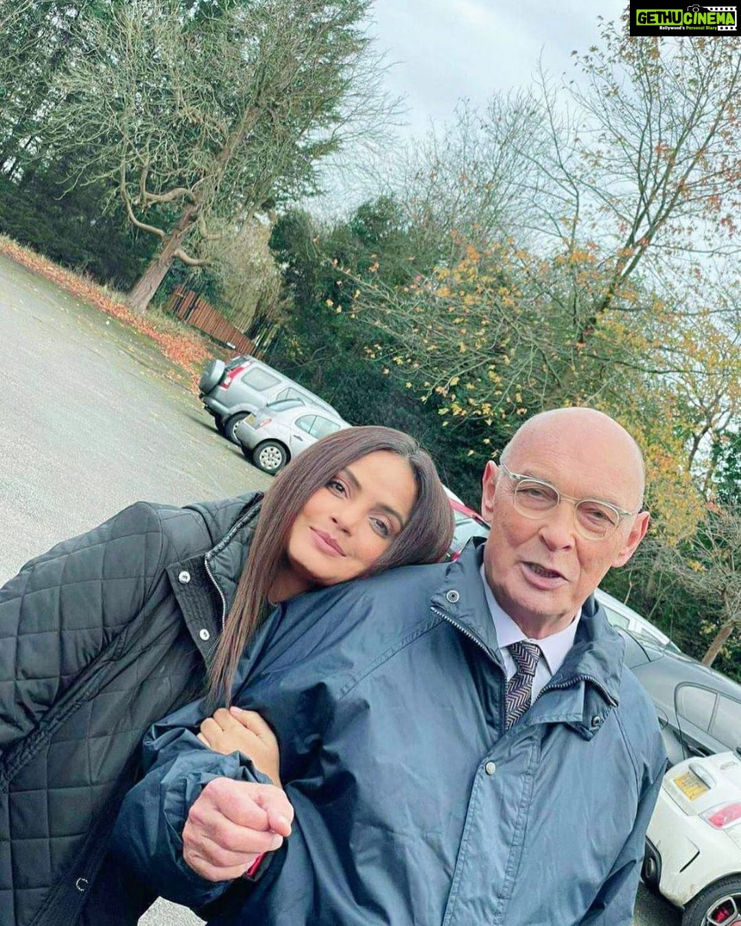Neetu Chandra Instagram - Had a great time discussing films and the pandemic crisis with dear @jamessebastianfaulkner Sir on the sets of Never back down revolt in London! #sonypictures #neverbackdownrevolt #blessed #Grateful