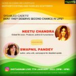 Neetu Chandra Instagram - Lets discuss and know the factuals about disabled cadets with @swapnil_pandey_author 🙏 Honoured to initiate the issue and stand with it. See you all tomorrow 🙂🙏 #proud #army #Indians