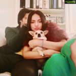 Neetu Chandra Instagram - I love his hand on my head! Just Love everywhere ❤ I love the little #dog Penny too 🥰 Love Love Love... keep loving everyone ❤ Los Angeles, California