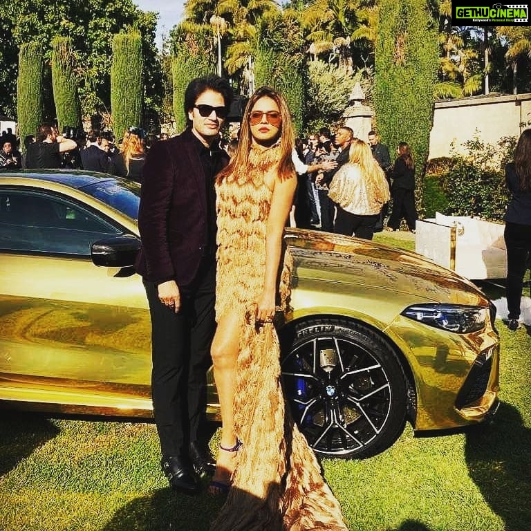 Neetu Chandra Instagram - A special brunch celebrating #Hollywood and #sport At #goldmeetsgolden2020 @goldenglobes 2020 ❤ Loved hearing your enchanting voice @emmanuelkellyofficial 🥰 @kamicraigusa @maggie.steffens @ashleighjohnson delighted to meet you Angels 🥰 you are a rockstar @aaryanshahmusic ❤ styled by my dear @polatteu 🥰
