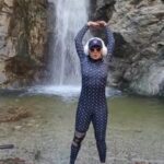 Neetu Chandra Instagram - Hiked all the way to Eaton Canyon and stretched under this gorgeous li'l waterfall hidden in the mountains. Bliss! 😍😍 #NCGirlSquad #waterfall #eatoncanyon #FitLikeNitu #FitnessMantra Eaton Canyon Falls, Pasadena Ca
