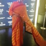 Neetu Chandra Instagram - Walking talking #mannequin #lakmefashionweek2018 and I love wearing #saares ❤ #orangeisthenewblack 💃💃💃💋 #class #grace and #indian #filme #Bollywood 🥰