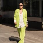 Neha Dhupia Instagram - Go green , or go home ☘️💚 … Styled by: @damini_styles @louboutinworld @zara Assisted By: @hemachoudharyy Muah : anjaliverma_makeup 📸 @chiragkhetan_photography