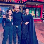 Neha Dhupia Instagram - 🖤 … hum Thursday wale … Saturday ko aapko entertain karne aa rahe hain … tune in tonight on @tksshowofficial on @sonytvofficial at 9.30 pm … and ofcourse #athursday streaming now on @disneyplushotstar @atulkulkarni_official @yamigautam @behzu @ronnie.screwvala @premnathrajagopalan @pashanjal @hasanainhooda