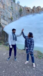Niharika Konidela Instagram - To a great holiday! 🥰 One year of goofiness, memories and cold hands! 🤍 @chaitanya_jv