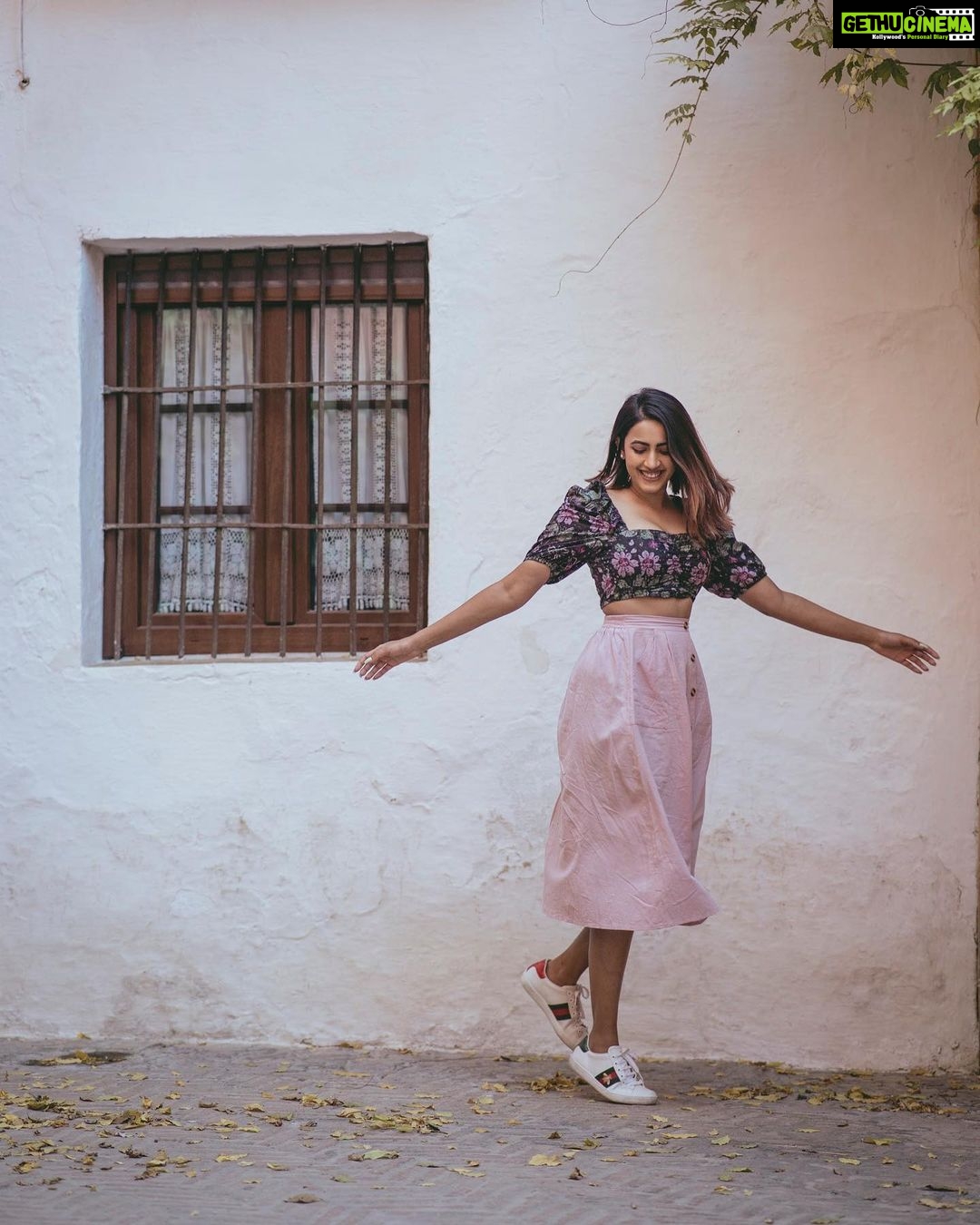 Niharika Konidela Instagram - Who’s a happy little twirling fellow in the city of Seville? ME!! . 📸 @photoswithastoryinsevilla