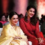 Niharika Konidela Instagram - With the timeless beauty Rekha garu! She is everything beautiful! 😍 #anrawards2019