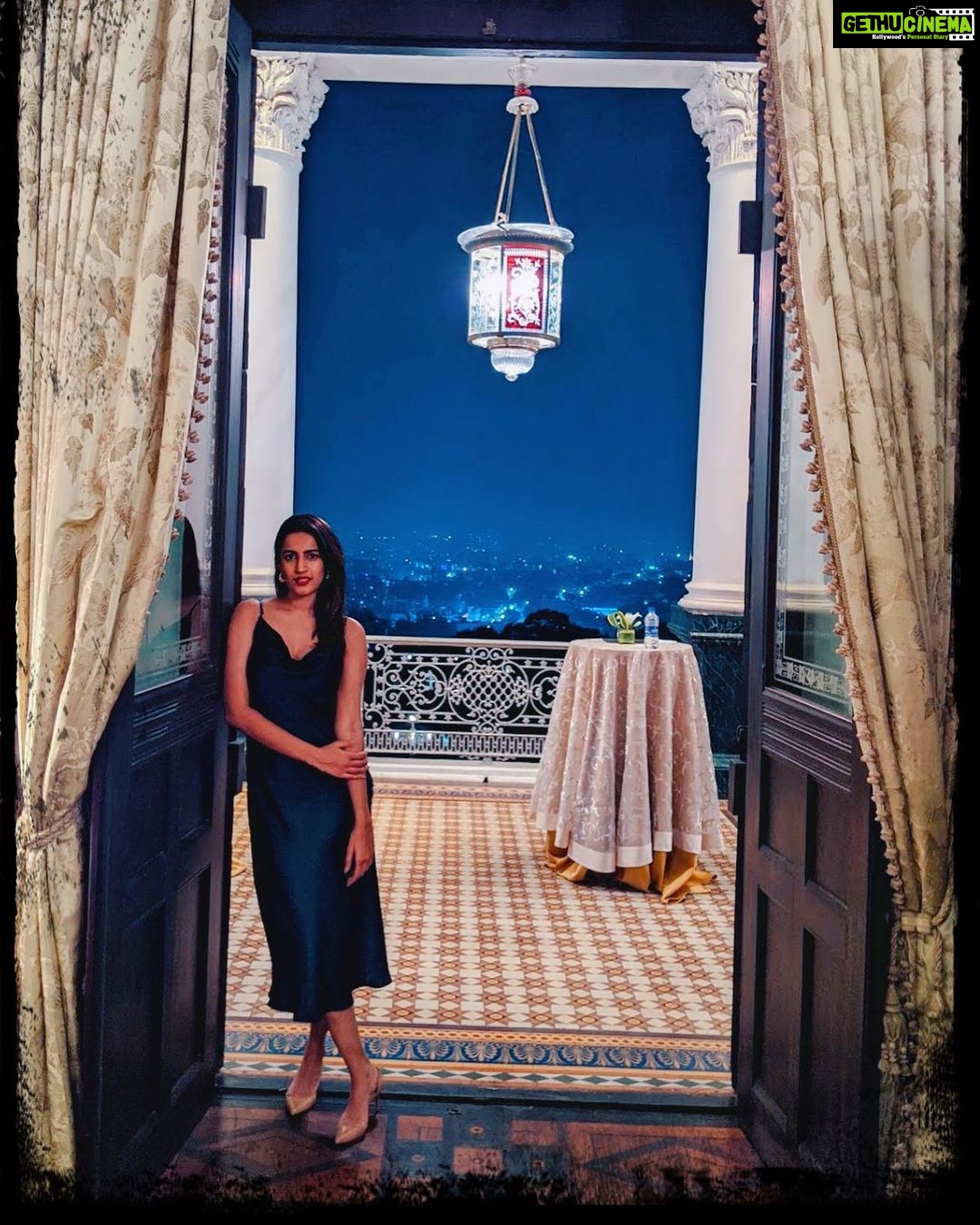 Niharika Konidela Instagram - Night sky, City lights💙🏙 p.c. @thefernandist Taj Falaknuma Palace